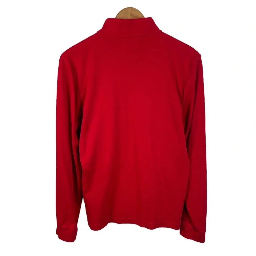 B11 Mens Polo Ralph Lauren Designer Quarter Zip Pima Cotton Performance Jacket M